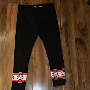 Pink Christmas leggings